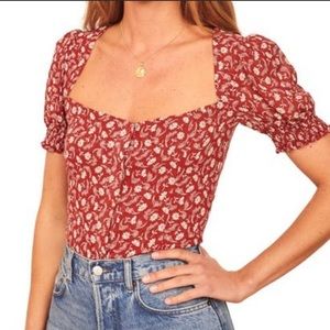 Reformation puff sleeve top